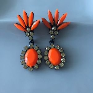 Orange neon earrings